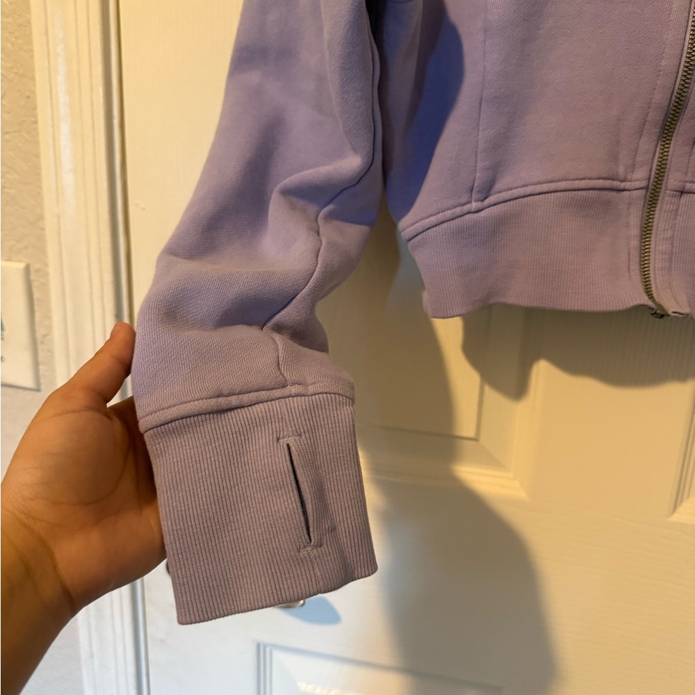 Lululemon athletica Scuba Full Zip Cropped Hoodie Size 6 in Dark Lavender - Picture 8 of 11